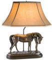 Girl and Her Horse Sculptured Lamp