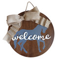 Welcome Horse Door Hanger ~ Close Out Item - When It’s Gone, It’s Gone!