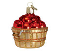 Glass “Basket of Apples“ Christmas Ornament