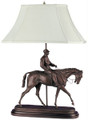 Jockey Boy and Horse Lamp