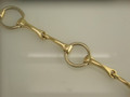 14KT Yellow, White or Two Toned Gold Snaffle Bit Bracelet by Van Dell Jewelers

SKU # A18-1508L

This beautiful 14KT Yellow Gold, White Gold or Two Toned (White Gold rings) Snaffle Bit Bracelet is stunning and elegantly simple. A unique and pretty way to add equestrian flair to any outfit. Looks great with jeans or dressed up for a night out.

Please choose color.