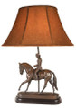 Dressage Lady Lamp with Faux Mica Shade