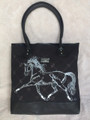 Hand Painted Silver Linear Horse Tommy Hilfiger Handbag by Lila 