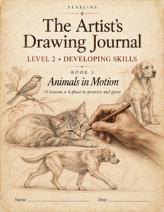 Drawing Level 2 Book 3: Animals in Motion — cover