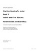 Handcrafts Junior Book 3 Parent Guide and Score Key - Fabric and First Stitches