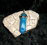 Stone Pendant with BLACK FOREST FAIRY