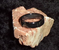 Hematite Ring with STRIGOI VAMPIRE