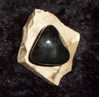 Larvikite stone with BLACK DRAGON