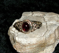 Garnet Ring with ELDER VAMPIRE