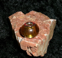 Glass Bead with GOLD DRAGON