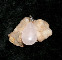 Natural Stone Pendant with VIRTUE ANGEL