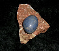 Dumortierite Stone with FOO DOGS
