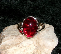 Silver and Crystal Ring with ELDER VAMPIRE