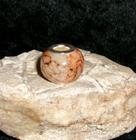 Glass Bead with TAUPE DRAGON