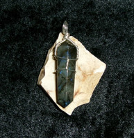 Labradorite Pendant with CRYSTAL WERE-DRAGON