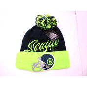 Men's Seattle Graffiti Pom Beanie