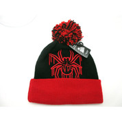 Men's Black Spider Pom Beanie