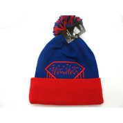 Men's Blue Spiderman Pom Beanie