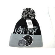 Men's Las Vegas Drip Pom Beanie Black