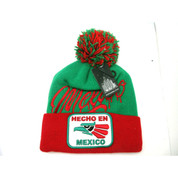Men's Mexico Patch Pom Beanie