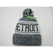 Men's Detroit Pom Beanie Navy\Gray