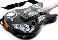 OUIJA Black Board Theme Style KH Metal White Miniature Guitar (OUI)