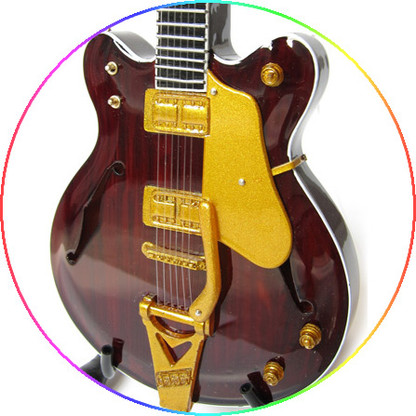 George Harrison Guitar Miniature Replica Collectible The Beatles Country Gentleman