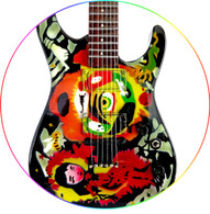 Cult Theme One Eye KH Metal Miniature Guitar Art Collectible Kirk Hammett Metallica