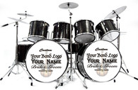 Miniature Drums Custom Personalized Double Bass Black Beauty Color