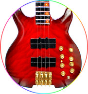 Mark King Level 42 Headless Bass Beautiful Red Miniature Guitar