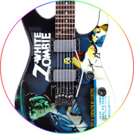 White Zombie Horror Theme KH Metal Style Miniature Guitar Collectible Kirk Hammett Metallica Guitar