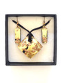Gold Murano Glass Necklace & Earrings Jewelry Set SKU 3MG
