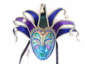 Blue Purple Green Jolly Pavone Venetian Masquerade Mask SKU N477