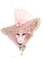 Pink Miniature Cappello Franca 16cm Venetian Decorative Hat Mask SKU P100-2