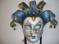 Blue Jolly Pergamena Venetian Masquerade mask SKU: 285jblu