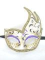 Purple Colombina Onda Anna Eco Venetian Mask SKU N434p