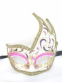 Pink Colombina Onda Anna Eco Venetian Mask SKU N434pi