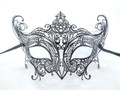 Black Laser Cut Venetian Masquerade Mask SKU 014Z