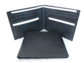 Italian Leather Bi-Fold Wallet Cervo Black Giorgio Armani SKU GA14