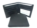Giorgio Armani Saffiano Black Italian Leather Bi-Fold Wallet SKU GA19