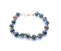 Black Murano Glass Bead Venetian Bracelet Jewelry SKU 39MG