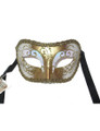 Gold Colombina Star Venetian Masquerade Mask SKU 021sg