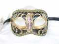 Black Colombina Commedia Venetian Masquerade Mask SKU 012cb
