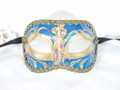 Blue Colombina Commedia Venetian Masquerade Mask SKU 012cbl