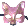 Pink Gold Cat Gatto Star Venetian Masquerade Cat Mask SKU 69