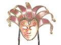 Pink Jolly Beethoven Venetian Masquerade Mask SKU 304jpi
