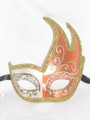 Peach Colombina Onda New Lillo Venetian Mask SKU 039nlpe