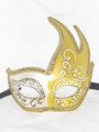 Yellow Colombina Onda New Lillo Venetian Mask SKU 039nly