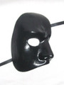 Black Phantom of the Opera Venetian Mask SKU 002CA-BLA