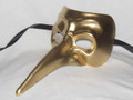Custom Gold Nasone Venetian Masquerade Nose Mask SKU 146bg